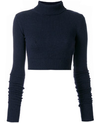 Женский темно-синий шерстяной свитер от Faith Connexion