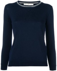 Женский темно-синий шерстяной свитер от Golden Goose Deluxe Brand