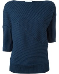 Женский темно-синий шерстяной свитер от J.W.Anderson
