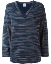 Женский темно-синий шерстяной свитер от M Missoni