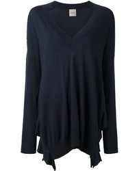 Женский темно-синий шерстяной свитер от Nude