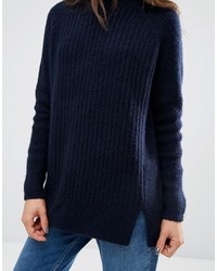 Женский темно-синий шерстяной свитер от Asos