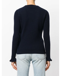 Женский темно-синий шерстяной свитер от MiH Jeans