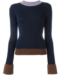 Женский темно-синий шерстяной свитер от See by Chloe