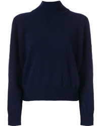 Женский темно-синий шерстяной свитер от Semi-Couture