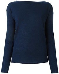 Женский темно-синий шерстяной свитер от Twin-Set