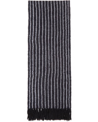 Мужской темно-синий шерстяной шарф в вертикальную полоску от 3.1 Phillip Lim