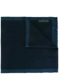 Мужской темно-синий шерстяной шарф от Ermenegildo Zegna