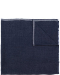 Мужской темно-синий шерстяной шарф от Giorgio Armani