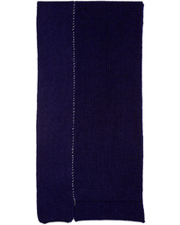 Мужской темно-синий шерстяной шарф от Raf Simons