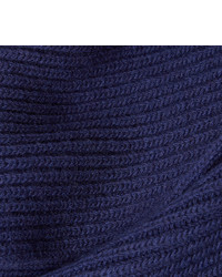Мужской темно-синий шерстяной шарф от Lanvin