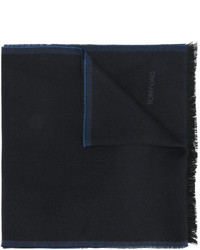 Мужской темно-синий шерстяной шарф от Tom Ford