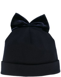 Женская темно-синяя бархатная шапка от Federica Moretti