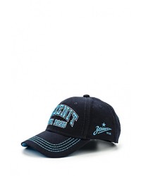 Мужская темно-синяя бейсболка с принтом