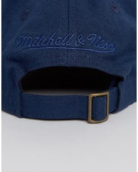 Мужская темно-синяя бейсболка от Mitchell & Ness