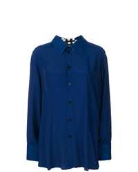 Темно-синяя блуза на пуговицах от Marni