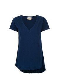 Темно-синяя блуза с коротким рукавом от Andrea Bogosian