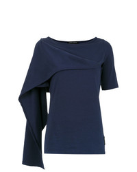 Темно-синяя блуза с коротким рукавом от Gloria Coelho