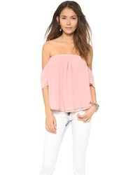 Темно-синяя блуза с коротким рукавом от Misa