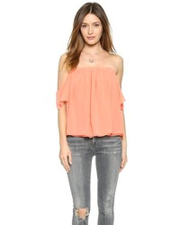 Темно-синяя блуза с коротким рукавом от Misa