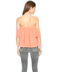 Темно-синяя блуза с коротким рукавом от Misa