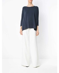 Темно-синяя блузка с длинным рукавом от Egrey