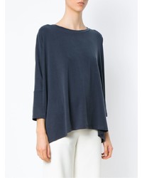 Темно-синяя блузка с длинным рукавом от Egrey