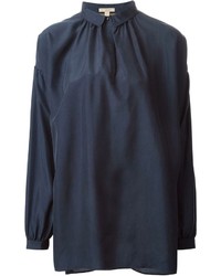 Темно-синяя блузка с длинным рукавом от Burberry