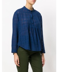 Темно-синяя блузка с длинным рукавом от Peter Jensen