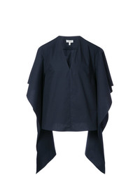 Темно-синяя блузка с длинным рукавом от DELPOZO