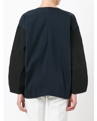 Темно-синяя блузка с длинным рукавом от Marni