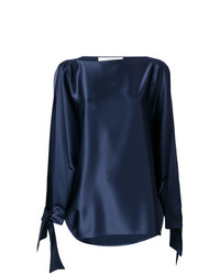 Темно-синяя блузка с длинным рукавом от Gianluca Capannolo