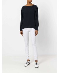 Темно-синяя блузка с длинным рукавом от Theory