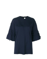 Темно-синяя блузка с длинным рукавом от Victoria Victoria Beckham
