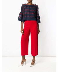 Темно-синяя блузка с длинным рукавом от Olympiah