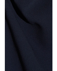 Темно-синяя блузка с рюшами от Miu Miu