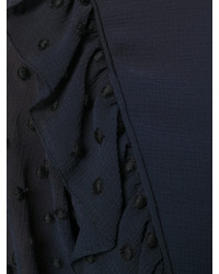 Темно-синяя блузка с рюшами от See by Chloe