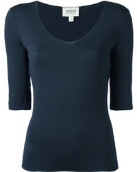 Темно-синяя блузка от Armani Collezioni