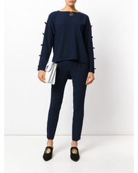 Темно-синяя блузка от Steffen Schraut