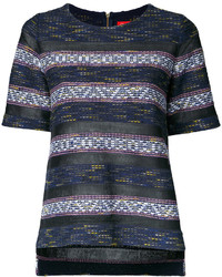 Темно-синяя блузка от Coohem