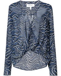 Темно-синяя блузка от Derek Lam 10 Crosby