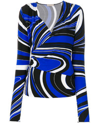 Темно-синяя блузка от Emilio Pucci