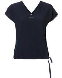 Темно-синяя блузка от Helmut Lang