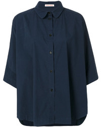 Темно-синяя блузка от Henrik Vibskov