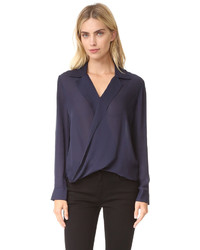 Темно-синяя блузка от L'Agence