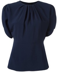 Темно-синяя блузка от MSGM