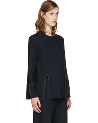 Темно-синяя блузка от Studio Nicholson