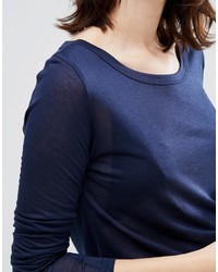 Темно-синяя блузка от Minimum