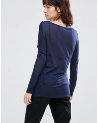 Темно-синяя блузка от Minimum