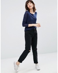 Темно-синяя блузка от Minimum